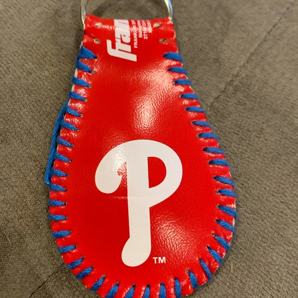 Phillies Logo Baseball Keychain